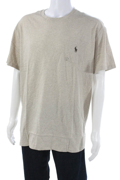 Polo Ralph Lauren Mens Basic T-Shirt Beige Short Sleeve Cotton Size XL