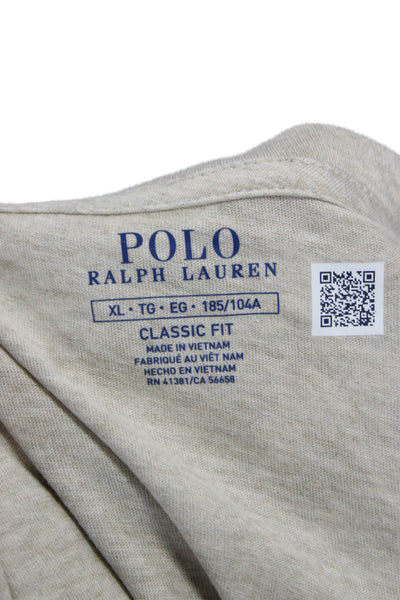 Polo Ralph Lauren Mens Basic T-Shirt Beige Short Sleeve Cotton Size XL