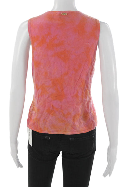 St. John Sport By Marie Gray Women Tie Dye Rayon Basic Tank Pink Size M