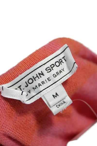 St. John Sport By Marie Gray Women Tie Dye Rayon Basic Tank Pink Size M