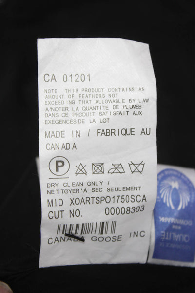 Canada Goose Womens Black Parka Zip Size L