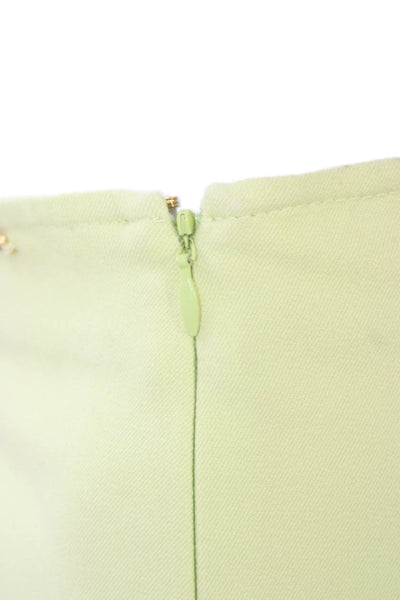 St. John Sport By Marie Gray Womens Cropped Green Cotton Pants Size 8