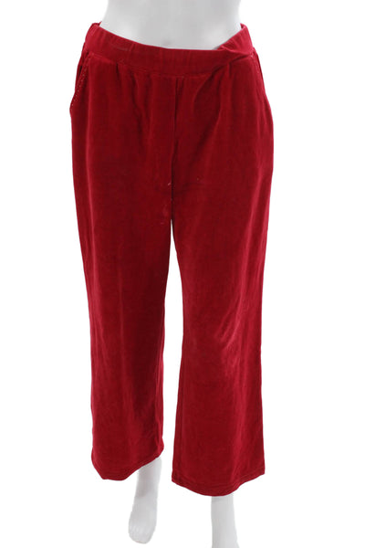 St. John Sport Women Red Sweatpants Pull On Size S