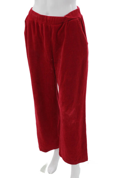 St. John Sport Women Red Sweatpants Pull On Size S