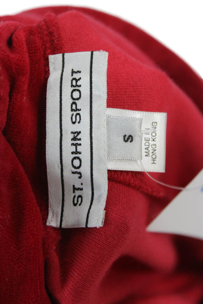 St. John Sport Women Red Sweatpants Pull On Size S