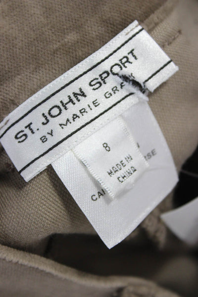 St. John Sport By Marie Gray Womens Dress Pants Gray Cotton Size 8