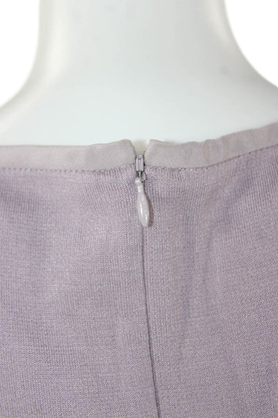 St. John Women Purple Skirt Suit Wool Rayon Long Sleeve Size 6