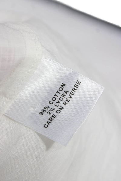 St. John Sport By Marie Gray Women Cotton Button-Up 3/4 Sleeve White Size M