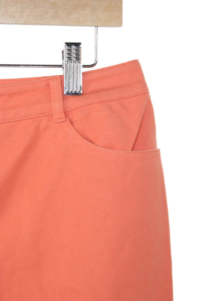 St. John Sport By Marie Gray Women Dress Pants Orange Cotton Size 8