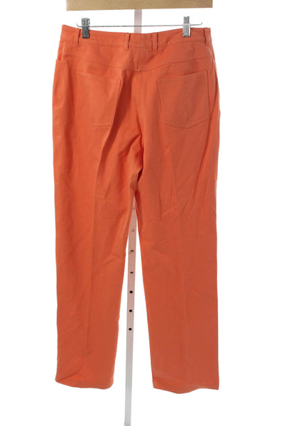 St. John Sport By Marie Gray Women Dress Pants Orange Cotton Size 8