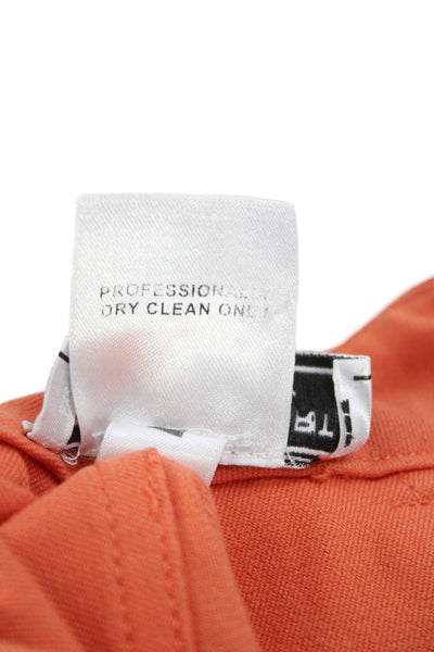 St. John Sport By Marie Gray Women Dress Pants Orange Cotton Size 8