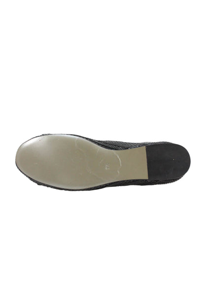 Nanette Lepore Womens Floral Detail Ballet Flats Black Size 7.5