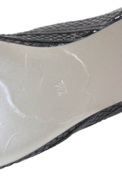 Nanette Lepore Womens Floral Detail Ballet Flats Black Size 7.5