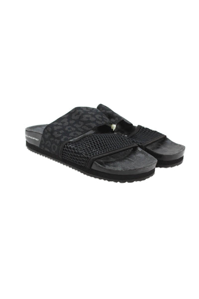 Adidas by Stella McCartney Women's Open Toe Mesh Slide Sandals Black Size 5