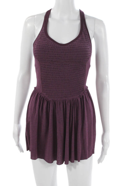 FP Movement Women Halter Tank Dress Purple Polyester Blend Sleeveless Size XS