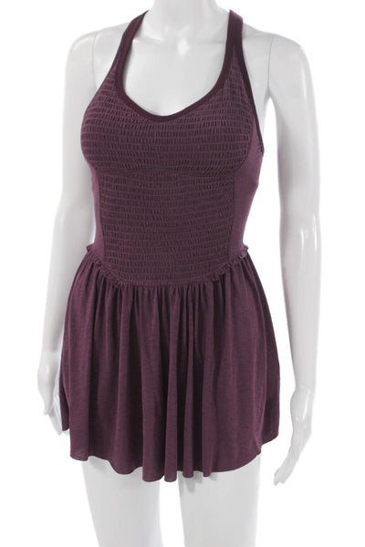 FP Movement Women Halter Tank Dress Purple Polyester Blend Sleeveless Size XS