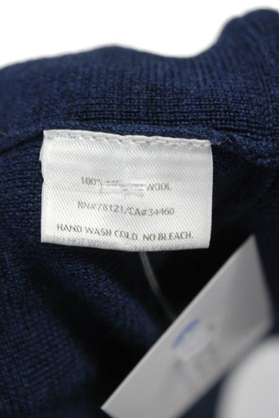 Eileen Fisher Womens Scoop Neck Wool Tank Sweater Blue Pullover Size M