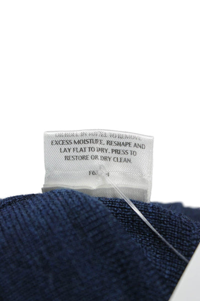 Eileen Fisher Womens Scoop Neck Wool Tank Sweater Blue Pullover Size M