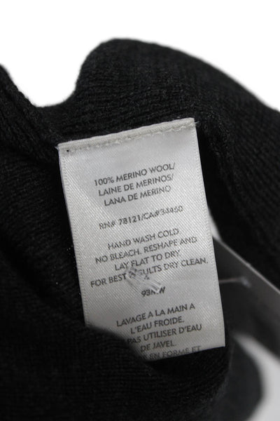 Eileen Fisher Womens Merino Wool V Neck Long Sleeve Cardigan Gray Size M
