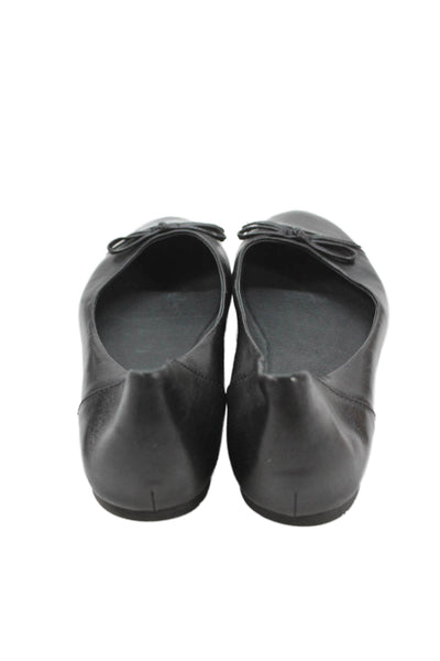 Chocolat Blu Womens Leather Cap Toe Petra Ballet Flats Black Size 6.5