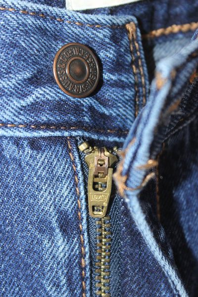 Levi's Women Straight Jeans Blue High Rise Button Fly Size 25