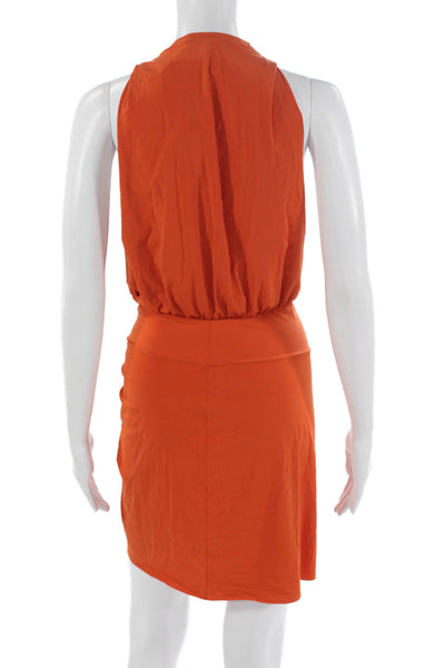 Vix Paula Hermanny Women Mini Halter Orange Dress Size M