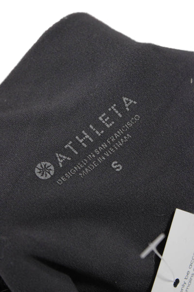 Athleta Womens Blue Colorblock Nylon Ankle Leggings Size S