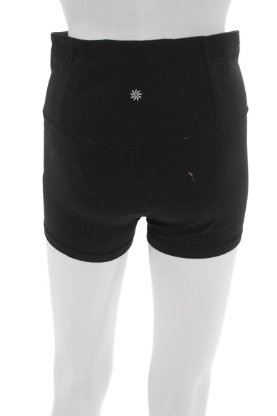 Athleta Women Athletic Black Nylon Shorts Size M