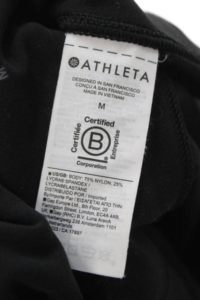 Athleta Women Athletic Black Nylon Shorts Size M