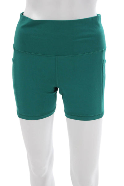 Athleta Womens Athletic Green Polyester Shorts Size M