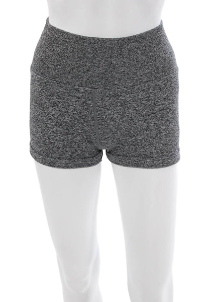 Spiritual Gangster Women Athletic Nylon Gray Shorts Size L