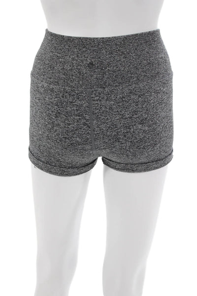 Spiritual Gangster Women Athletic Nylon Gray Shorts Size L