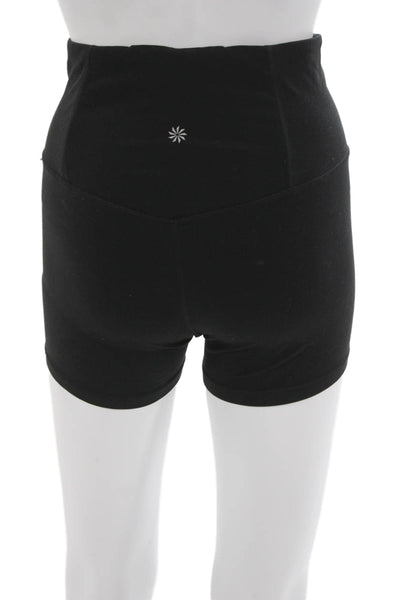 Athleta Womens Athletic Black Nylon Shorts Size S