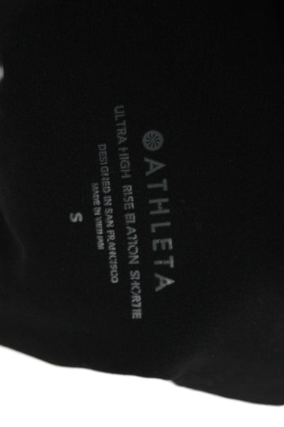 Athleta Womens Athletic Black Nylon Shorts Size S