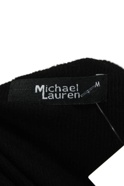 Michael Lauren Women Basic Sleeveless Square Neck Black Tank Size M