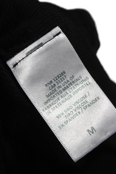 Michael Lauren Women Basic Sleeveless Square Neck Black Tank Size M