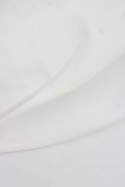 Badgley Mischka Women Maxi One Shoulder White Full Length Dress Size 4
