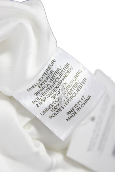 Badgley Mischka Women Maxi One Shoulder White Full Length Dress Size 4