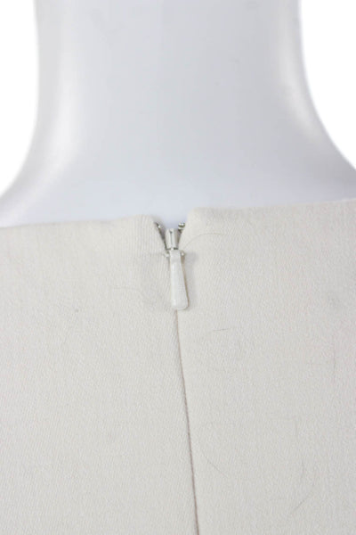 Victoria Victoria Beckham Women Tunic Blouse Ivory Short Sleeve Size 8
