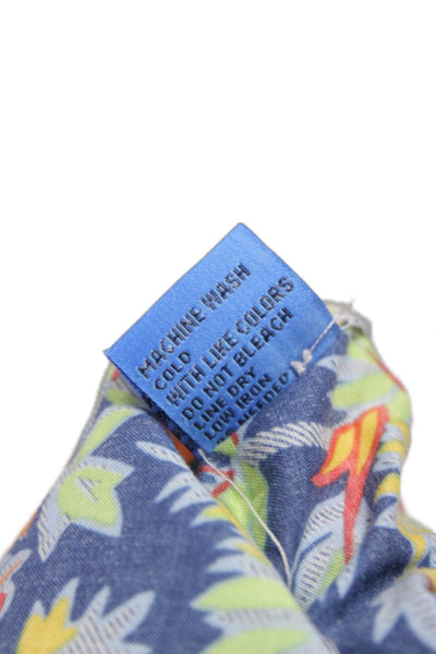 J. Mclaughlin Women Floral Cotton Collared Long Sleeve Button-Up Size L