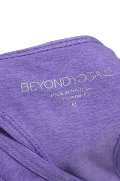 Beyond Yoga Womens Basic Tank Scoop Neck Purple Polyester Size M