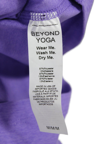 Beyond Yoga Womens Basic Tank Scoop Neck Purple Polyester Size M