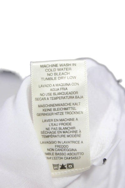 Cloth & Stone Women Collared Short Sleeve Tencel Lyocell Blouse White Size M