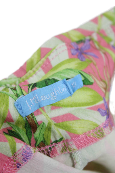 J. Mclaughlin Women Cropped Floral Rayon Pull On Pants Multicolor Size 10