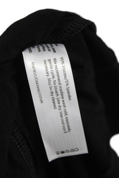 Eileen Fisher Womens T-Shirt Dress Black Short Sleeve Round Neck Size M