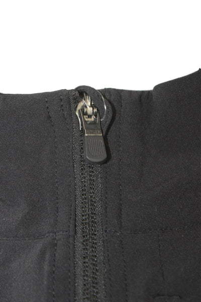 Athleta Women Track Jacket Black Polyester Zip Long Sleeve Size M