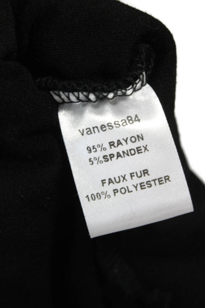 Capote Womens Black Basic Cape Jacket 3/4 Sleeve Button Rayon Spandex Size M