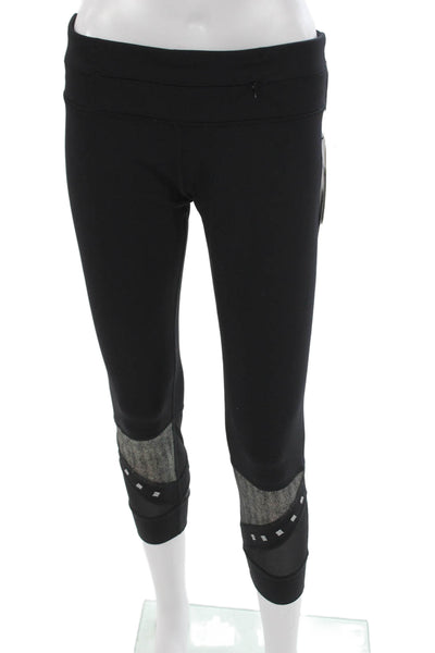 Nancy Rose Womens Black Nylon Capri Leggings Size 10