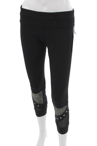 Nancy Rose Womens Black Nylon Capri Leggings Size 10