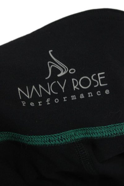 Nancy Rose Womens Black Nylon Capri Leggings Size 10